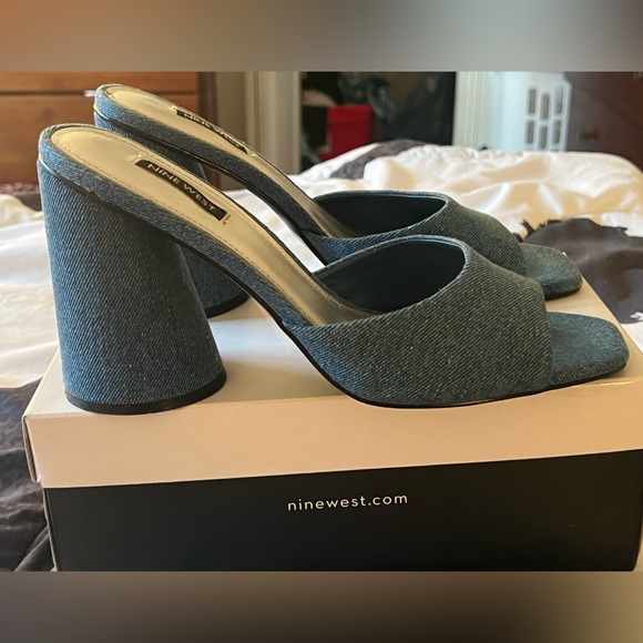 Nine West Excit Sandal - Medium Blue - Picture 2 of 5